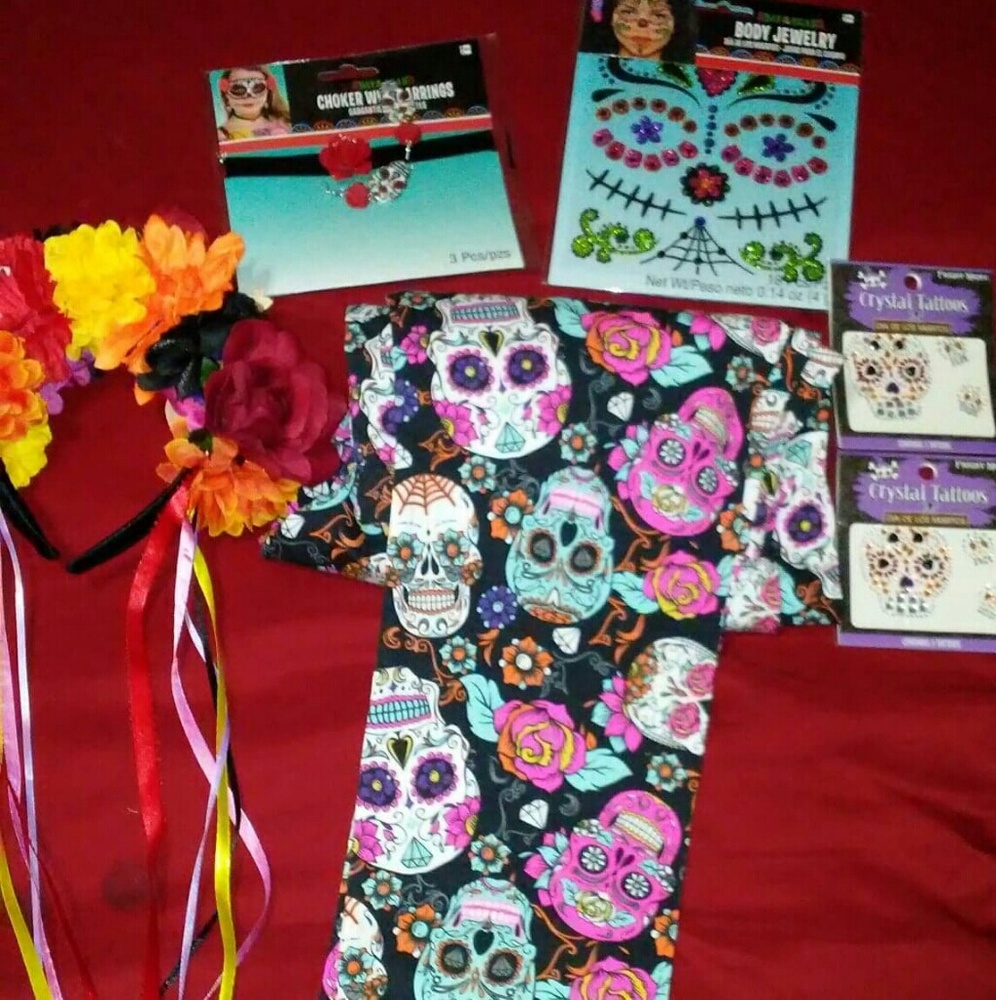 Sugar skull accessories and leggings